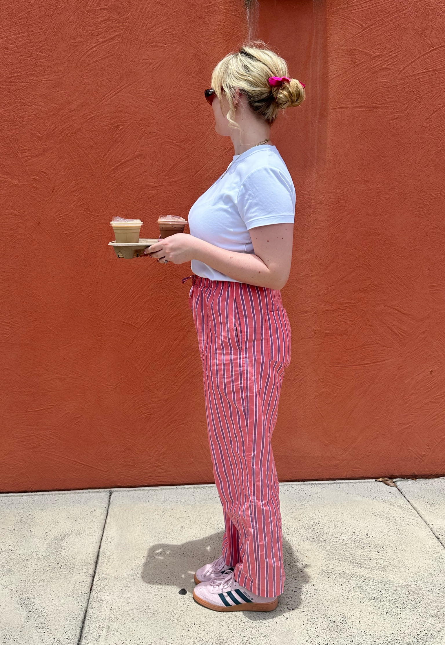the perfect coffee run outfit for the Copenhagen fashion obsessed girlie. Stripes, pops of pinks & a simple white tee make for the perfect ‘throw on’ outfit. 

Wearing Size 8 shoe / Size M pants (pants shown from Steele)  

#LTKaustralia #LTKmidsize #LTKshoecrush