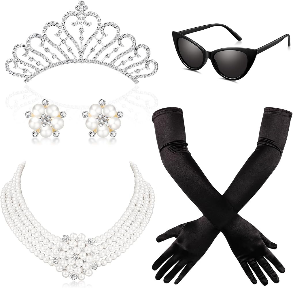 6 Pcs 1920s Flapper Accessories Set Pearl Halloween Costume | Amazon (US)