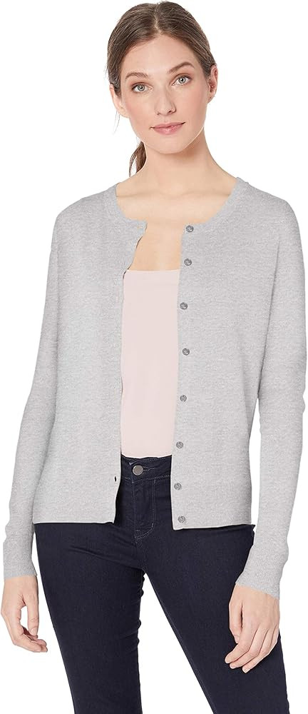 Amazon Essentials Women's Lightweight Crewneck Cardigan Sweater (Available in Plus Size) | Amazon (US)