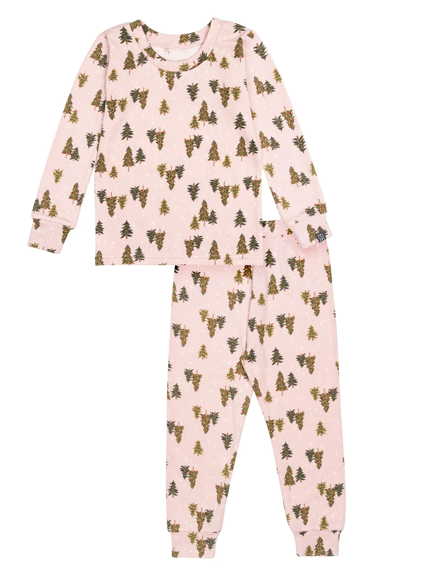 Modern Moments by Gerber Toddler Neutral Supper Soft Hacci Tight Fitting Christmas Pajama Set, 2-... | Walmart (US)