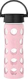 Lifefactory 16-Ounce BPA-Free Glass Water Bottle with Classic Cap and Protective Silicone Sleeve, De | Amazon (US)