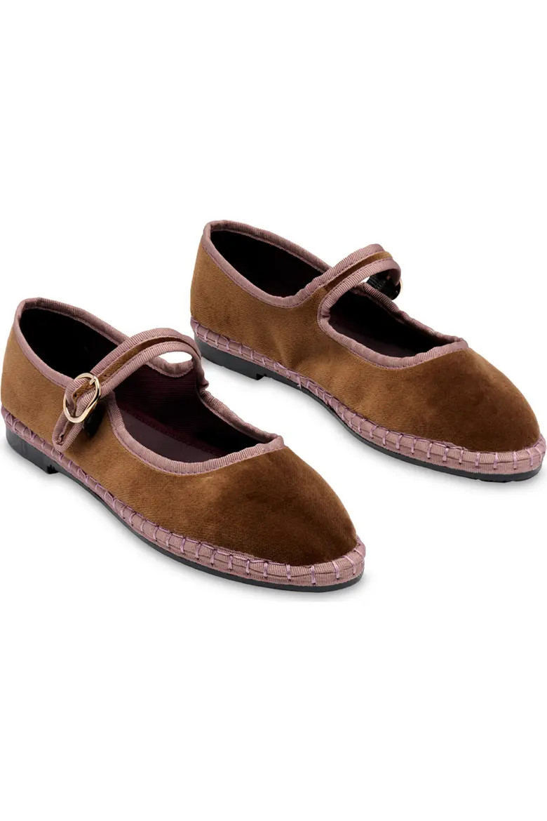 Flabelus Balthasar Mary Jane Flat in Brown at Nordstrom, Size 8Us | Nordstrom