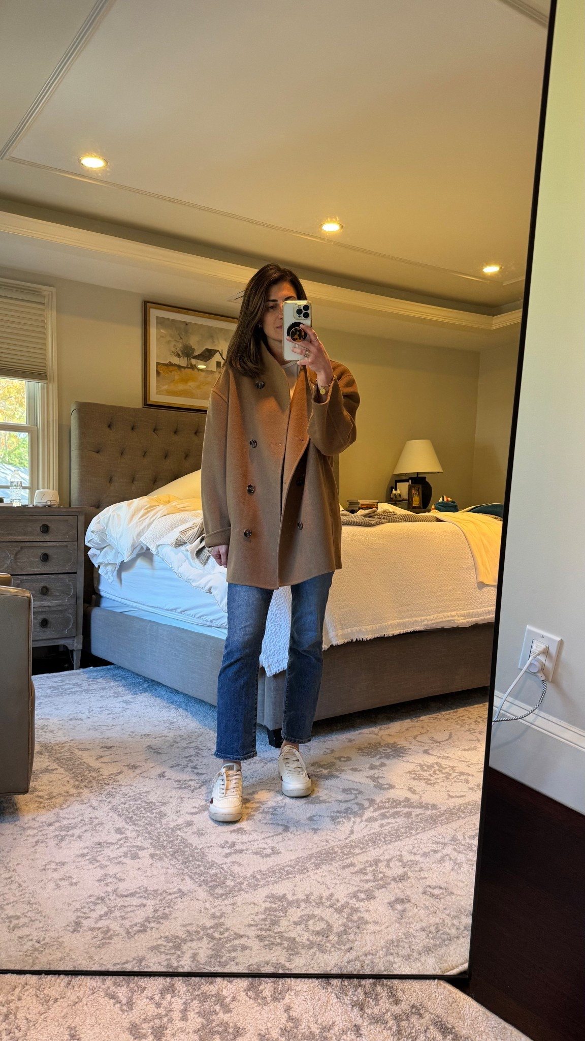 Short wool coat flared Jean and sneakers 

#LTKHoliday #LTKSeasonal #LTKPetite