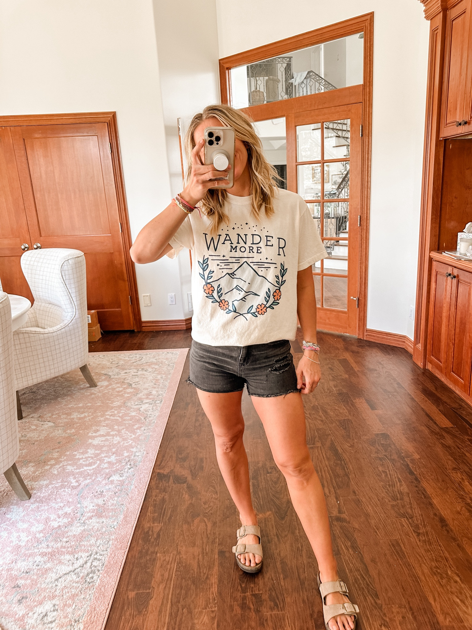 Wearing medium!!!

SARAHJOY25- 25% Off site wide 
SARAHJOY3- BUY 2 get one 90% off on all t shirts 