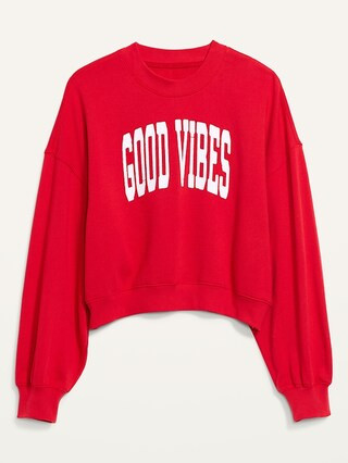 Oversized Long-Sleeve Sweatshirt for Women | Old Navy (US)