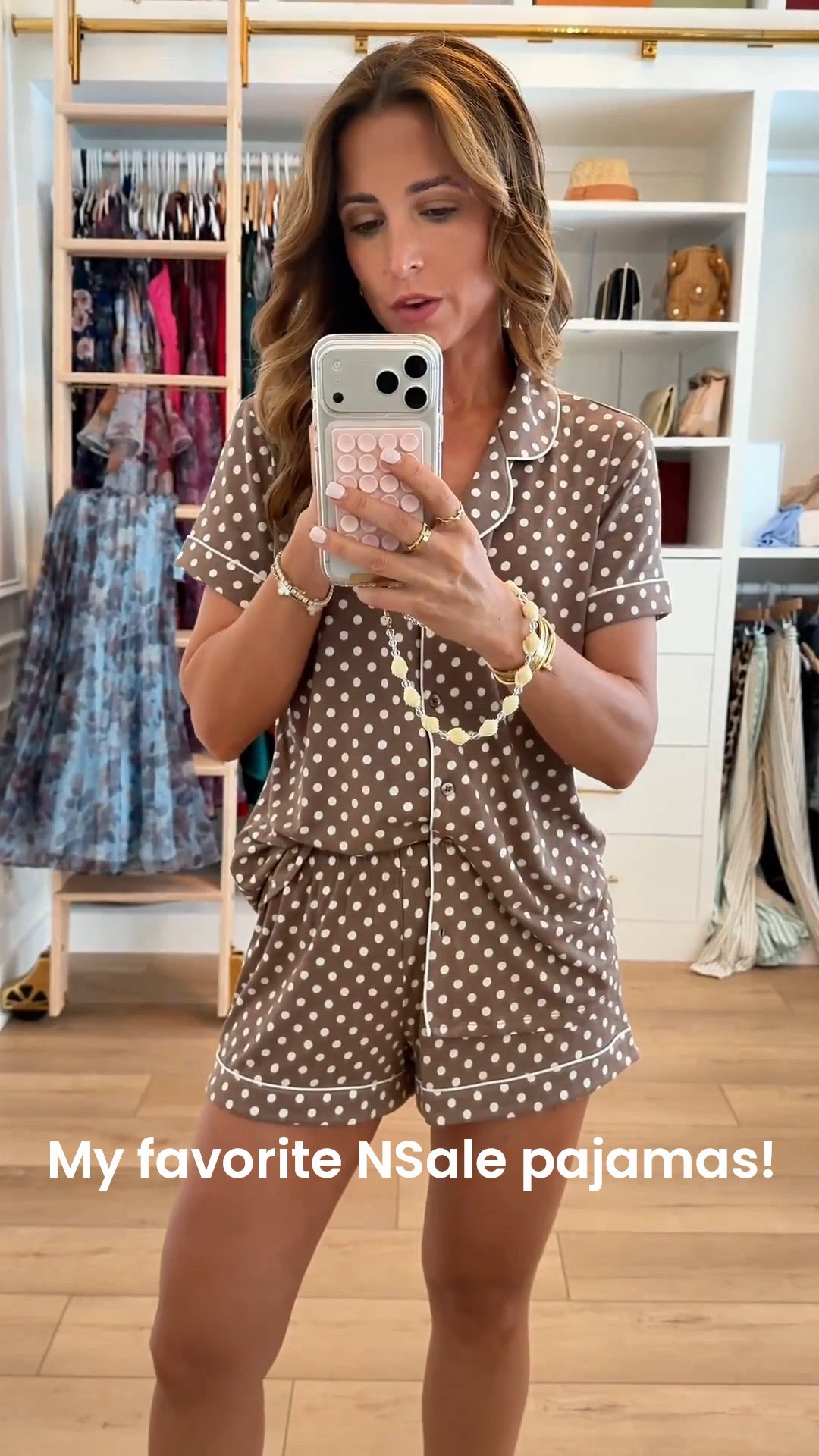 I love these Nordstrom pajama sets in XS! So soft with functional buttons and elastic waistbands. These also make great gifts. I wore these pregnant and postpartum with both of my kids as well (in the pants versions). Gift ideas for her. Polka dot pajamas. Matching pajama sets.

#LTKootd #LTKmorningroutine #LTKgrwm