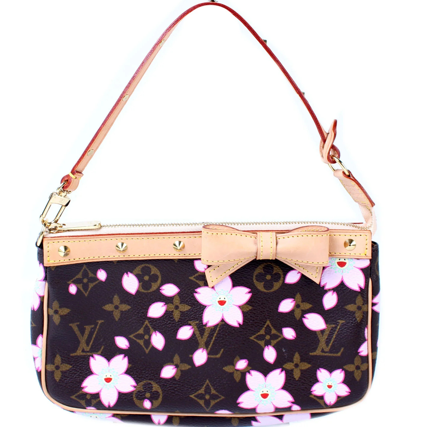 Pochette Accessories Cherry Blossom Monogram | Keeks Designer Handbags