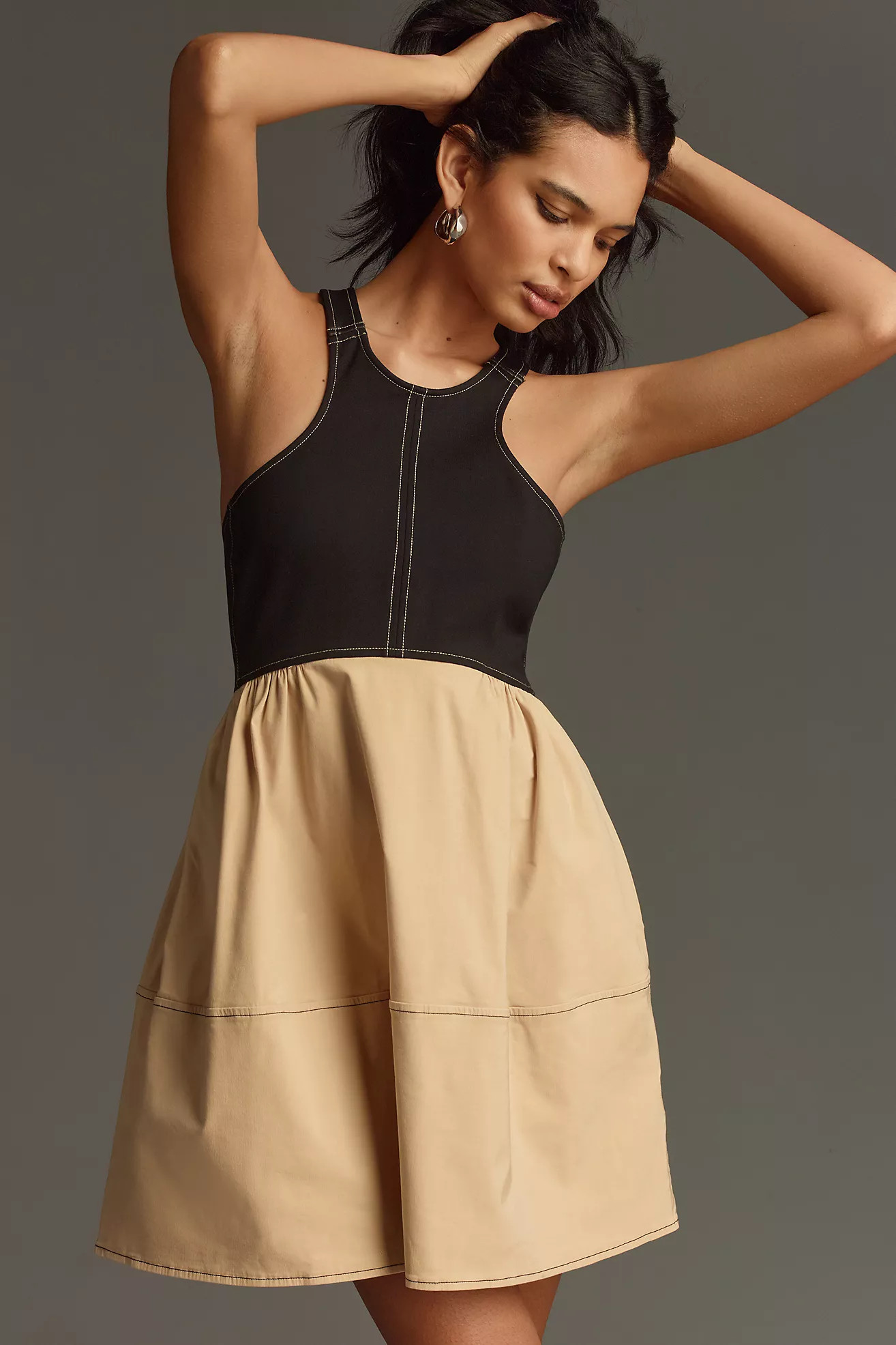 Maeve Twofer Halter Mini Dress | Anthropologie (US)