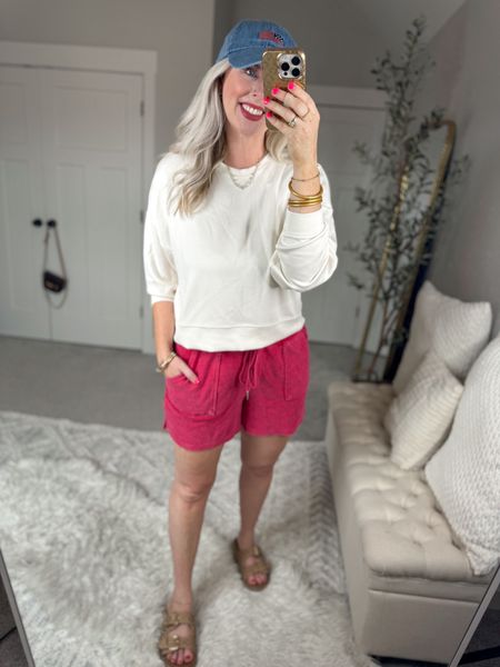 Daily try on, Walmart outfit, Walmart fashion, Walmart try on, Maurice’s, red shorts, scubaknit pullover, flag hat, 4th of July outfit 

Medium in both!

#LTKSeasonal #LTKFindsUnder50 #LTKStyleTip