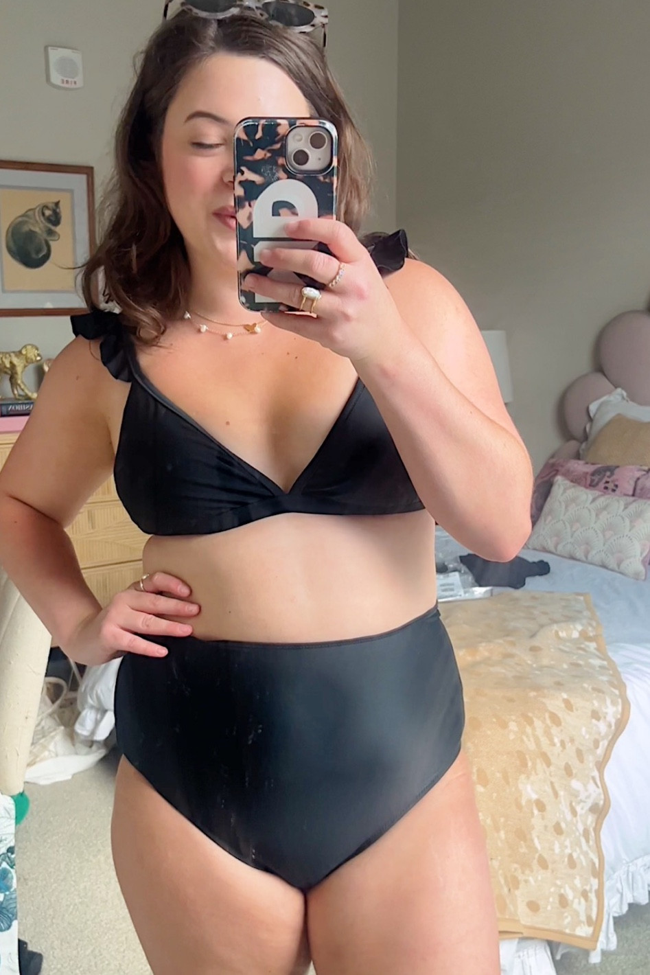 Black high waisted ruffle swimsuit under $40 

#LTKSaleAlert #LTKSwim #LTKSummerSales