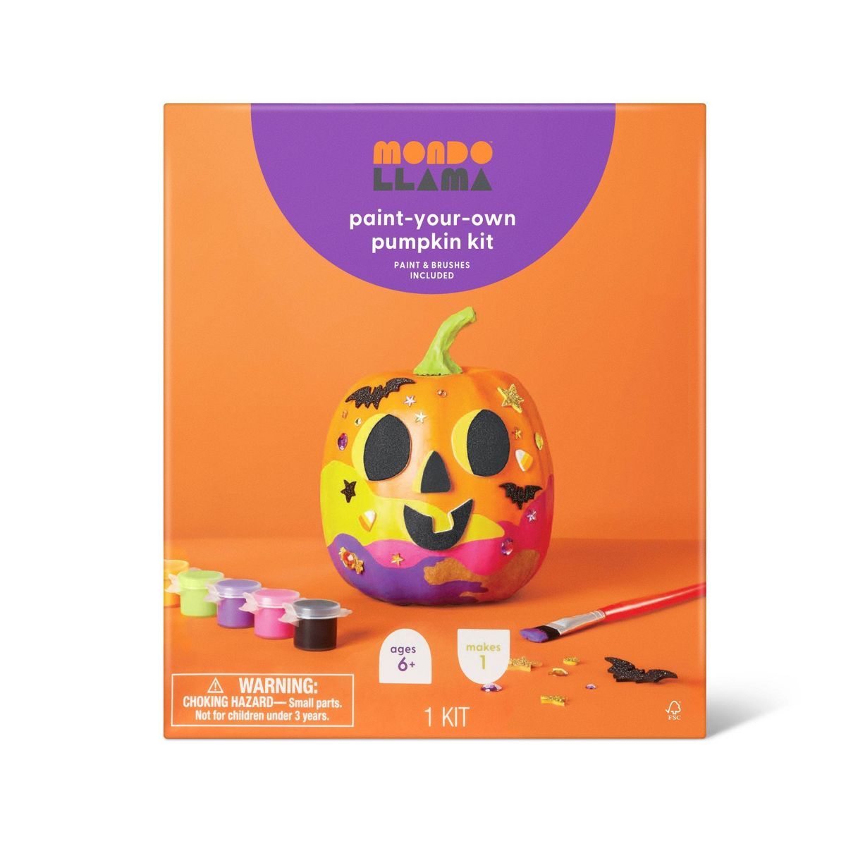 Harvest Paint-Your-Own Paper Mache Pumpkin Kit 6.5" - Mondo Llama™ | Target
