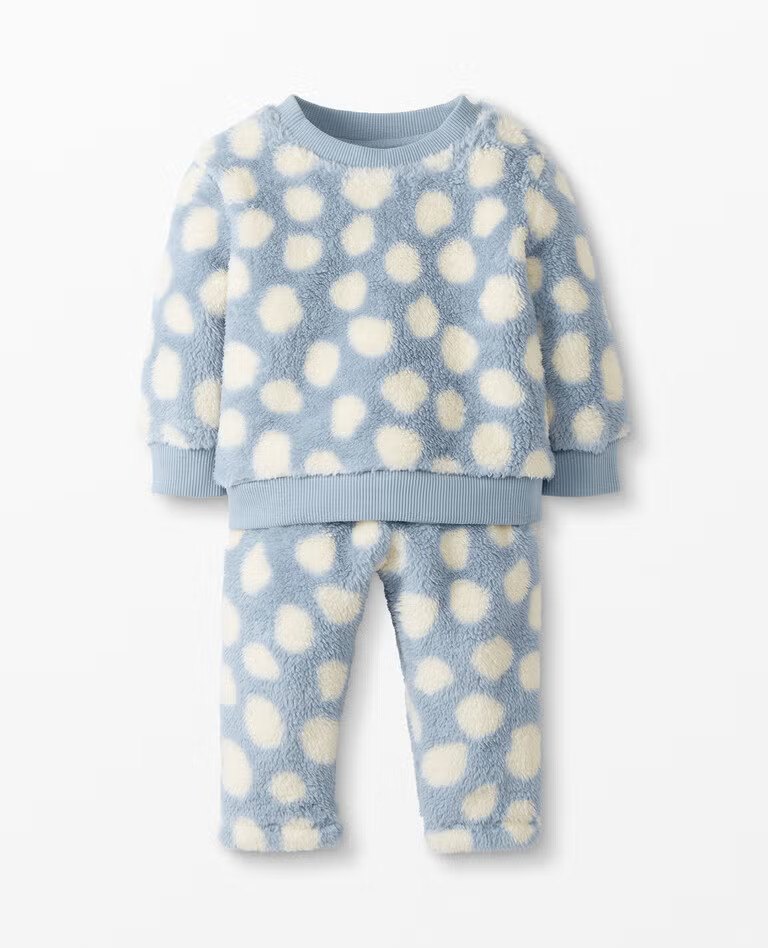 Baby Top & Pants Set In Recycled Marshmallow | Hanna Andersson
