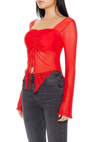 Sheer Split-Hem Top | Forever 21