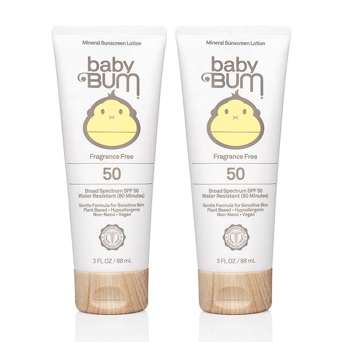 Baby Bum Mineral Sunscreen Lotion | SPF 50 | UVA, UVB Face and Body Protection | Fragrance Free S... | Amazon (US)