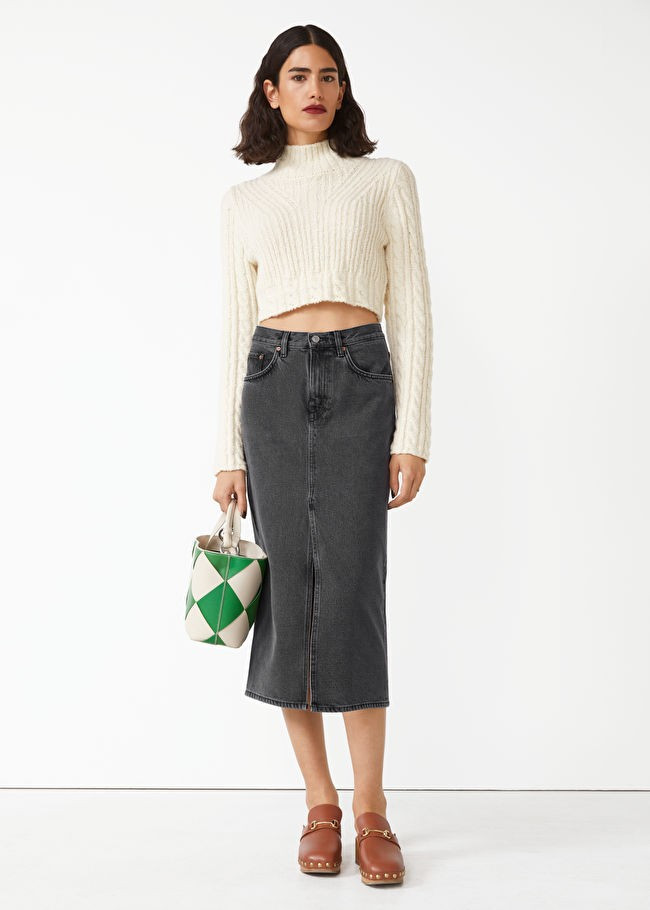 Straight Denim Midi Skirt | & Other Stories US