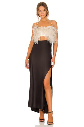 Feather Trim Midi Slip Dress
                    
                    PatBO | Revolve Clothing (Global)