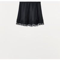 Zara - Satin Lace Mini Skirt - Black - L - Woman | Zara US