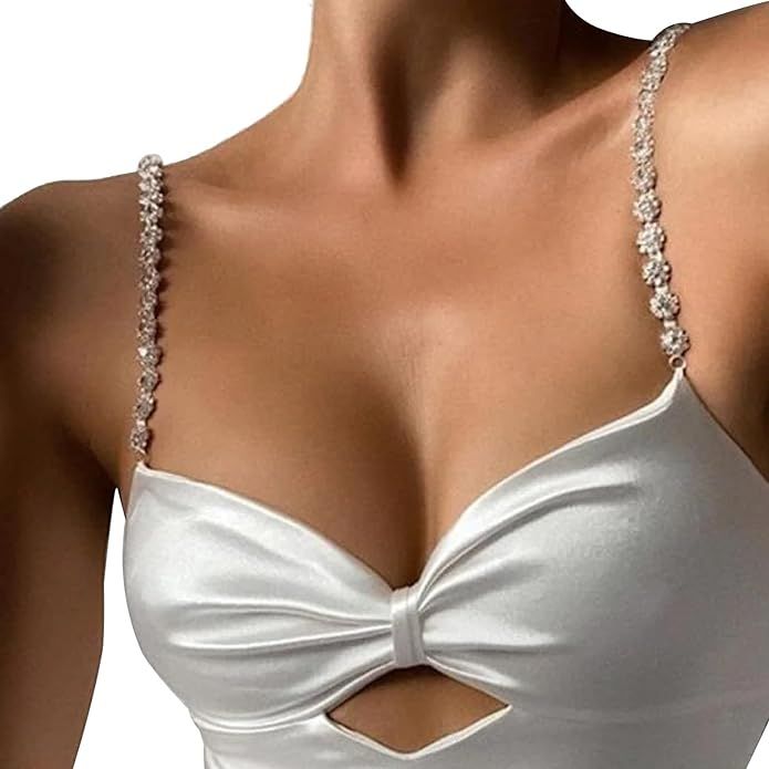 1Pair Luxury Rhinestone Shoulder Straps Jewelry Crystal Shoulder Strap Chain Rhinestone Underwear... | Amazon (US)