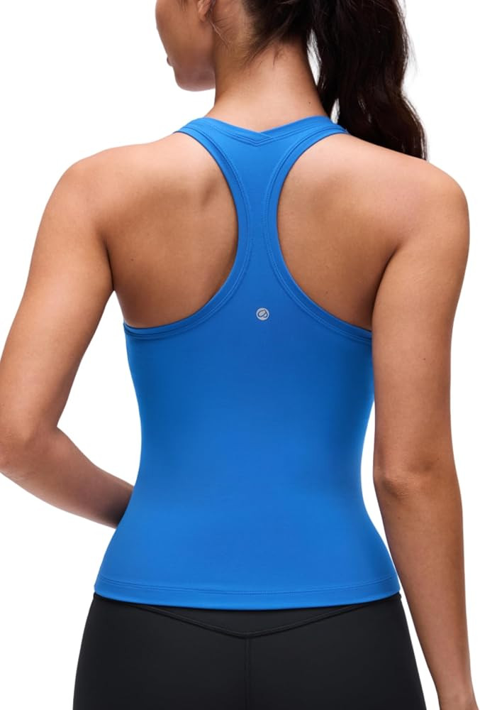 CRZ YOGA Butterluxe Racerback Tank Waist Length | Amazon (US)