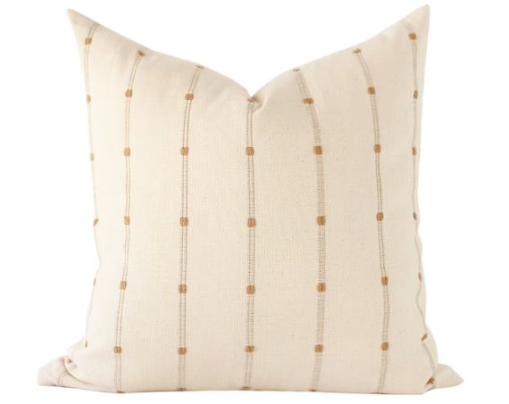Textured Stripe Pillow Covers Cream Throw Pillows Farmhouse - Etsy | Etsy (US)