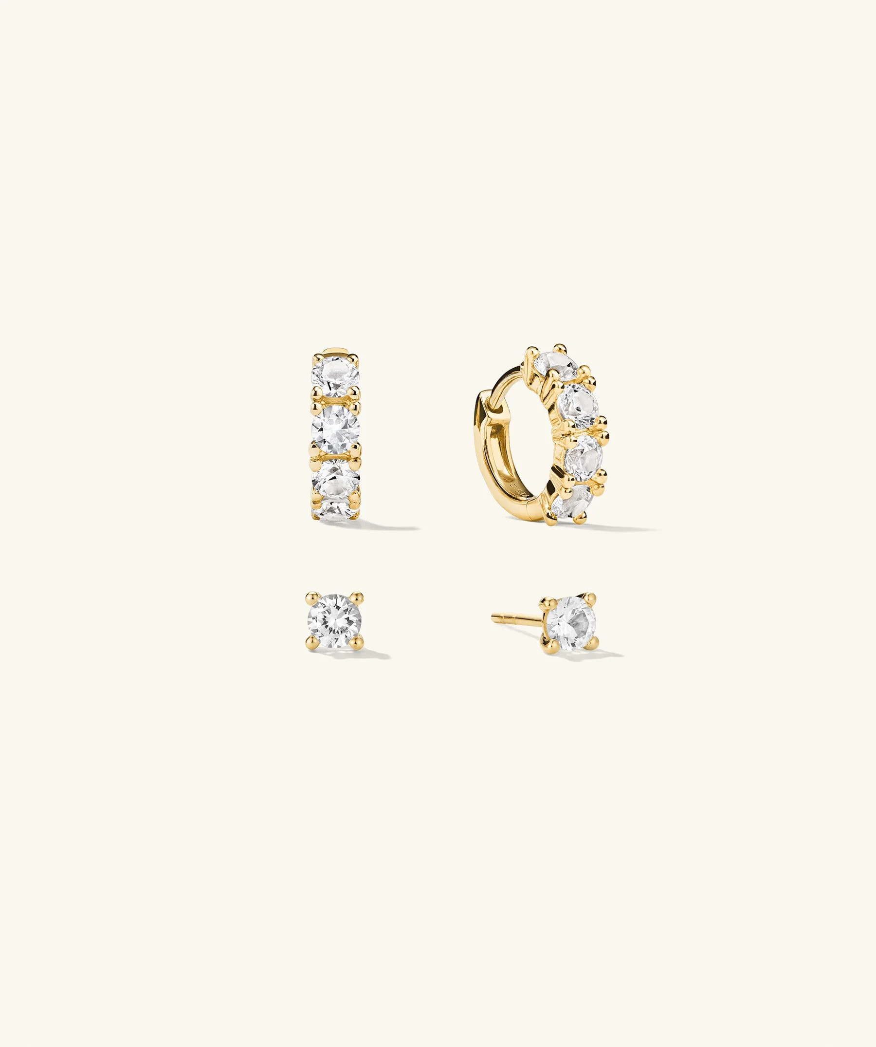 Lab Grown Sapphire Studs and Hoops Bundle | Mejuri Fine Crew