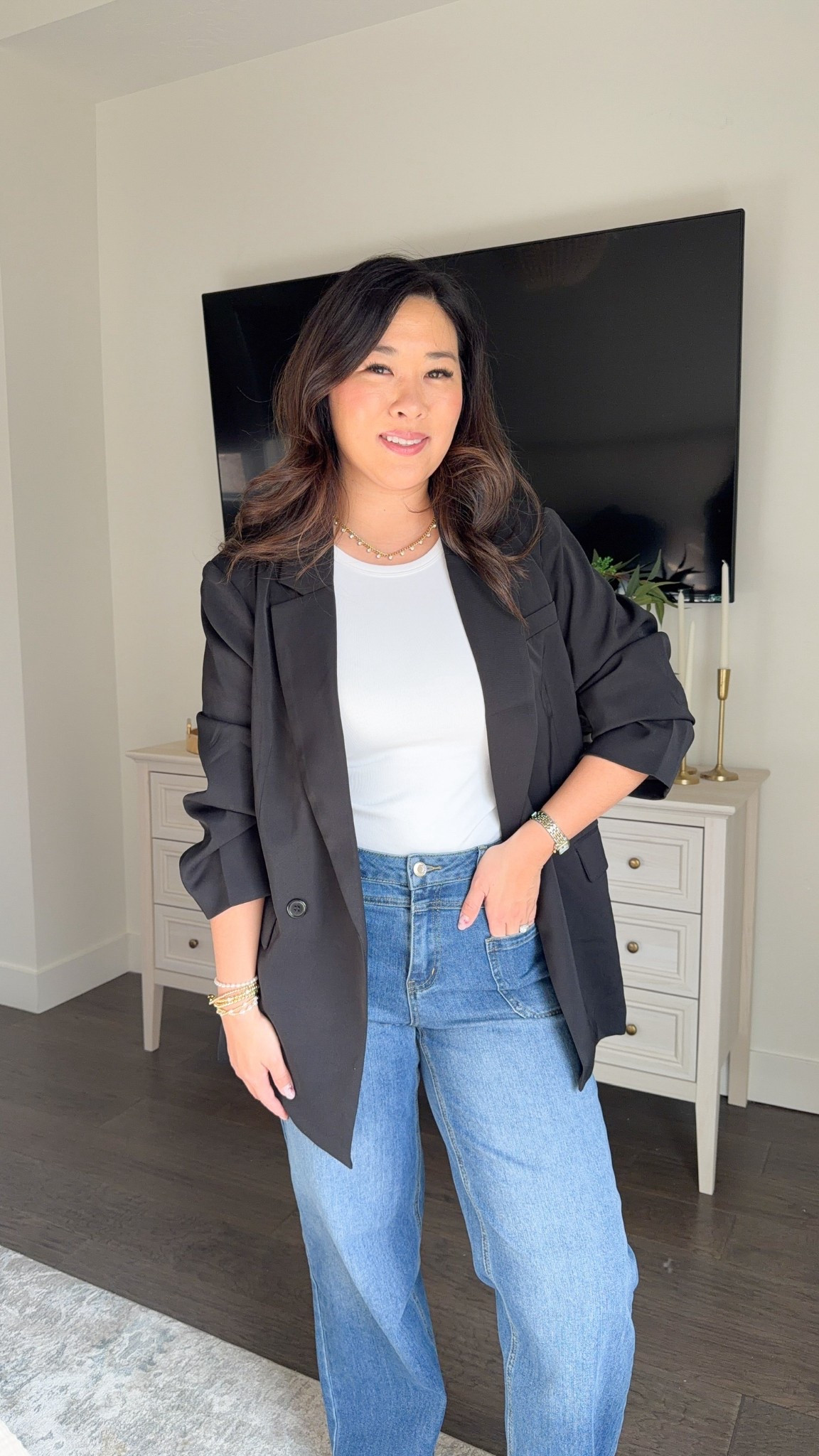 women’s blazers, casual chic outfit, everyday blazer look, classic denim outfit, polished casual style, timeless wardrobe staples, effortless everyday look 

#LTKSeasonal #LTKootd