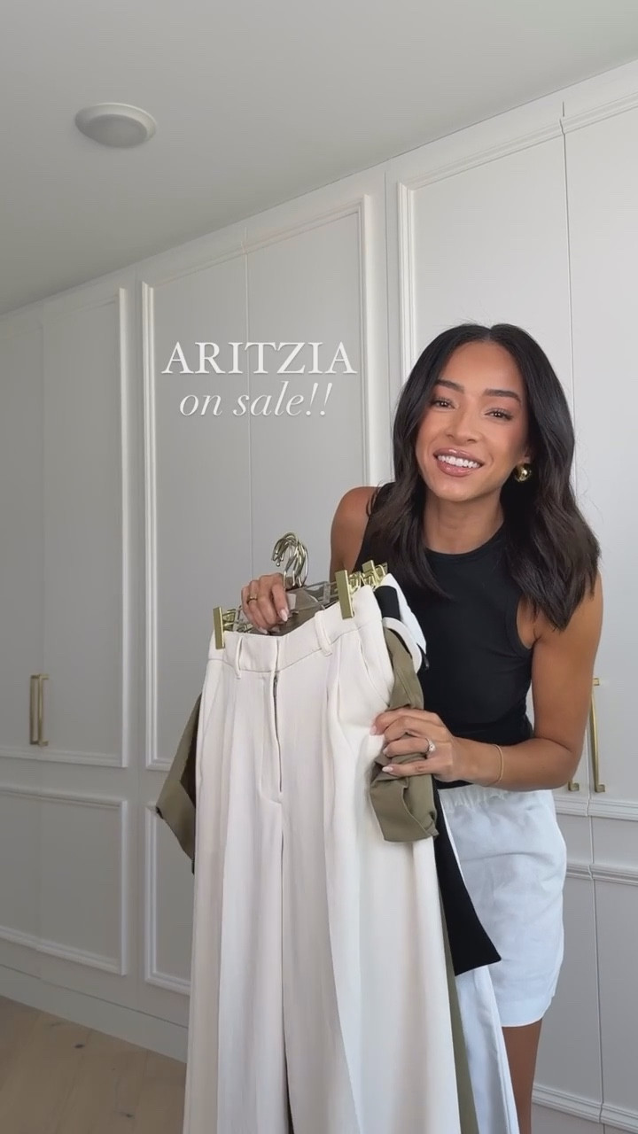 Aritzia haul! Everything is 20-50% OFF for their summer sale! Sizing details below 👇🏽 #aritziapartner @aritzia 

Satin blouse - XS
White trousers (Light Birch) -  size 4 
Olive dress - XS 
Button-down shirt - XS
Cream pull on pants (Light Birch)- S
Black midi dress - size 2
Black top - XS 
Cream shorts (Light Birch) - size 4
Black strapless top - size 2 
Linen trousers - 4


Summer outfit 
Office outfit 
White trousers 
Work outfit 
Summer date nightt
Workwear

#LTKSaleAlert #LTKFindsUnder100 #LTKStyleTip