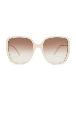 Chloe Square Sunglasses in Ivory | FWRD 