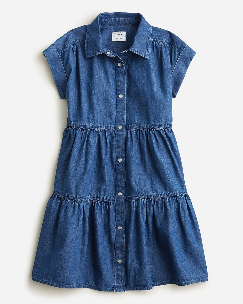 Girls' button-front chambray shirtdress | J. Crew US