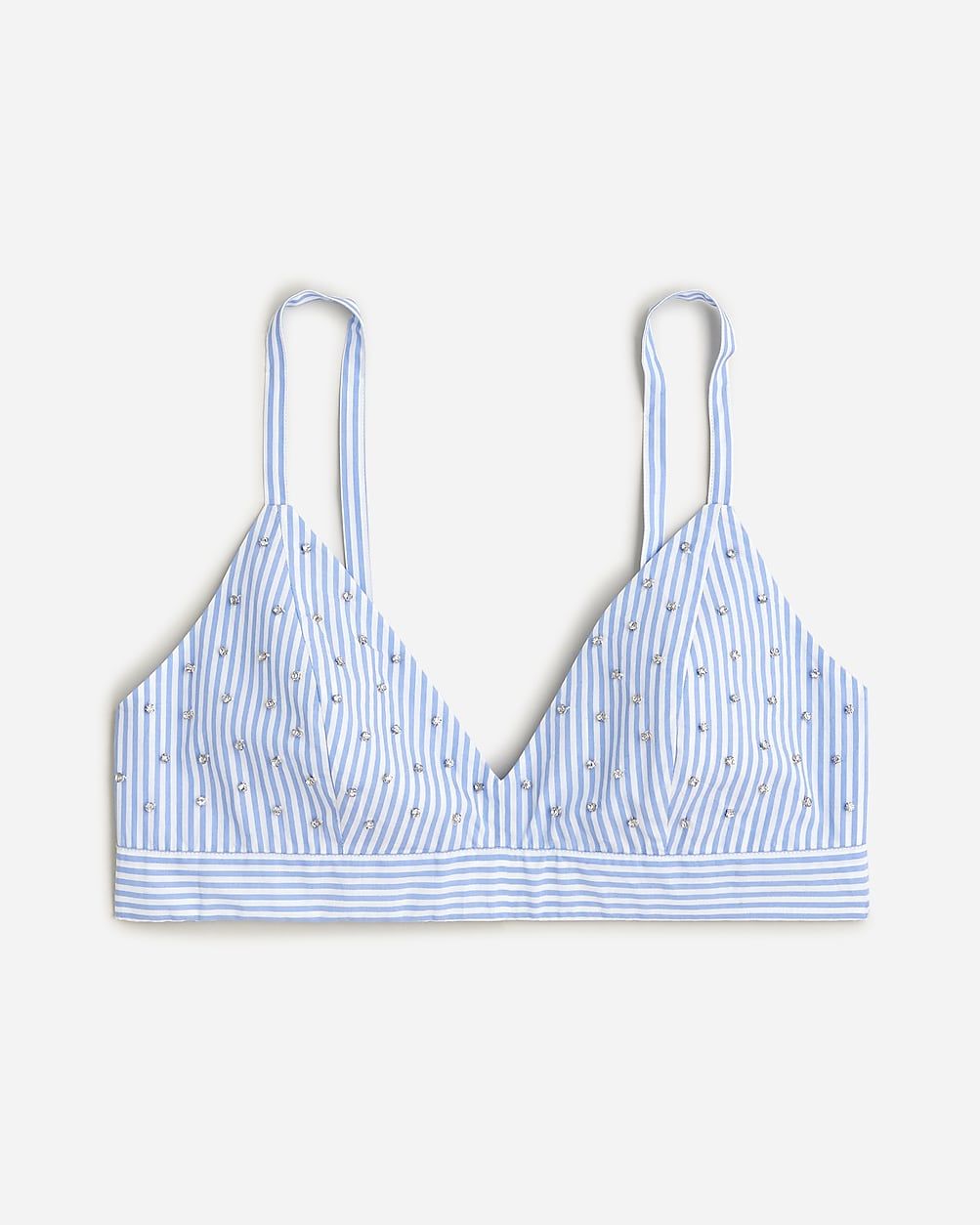 Pre-order Collection embellished bra top in stripe | J.Crew US