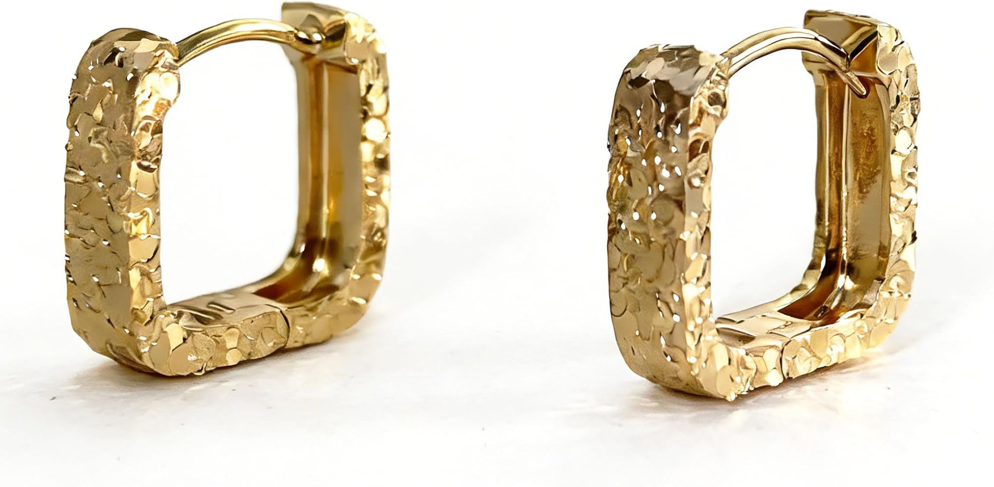 Aretes de aro peque\u00f1os para mujer, chapados en oro con purpurina y poste de plata de ley 925 | Amazon (US)