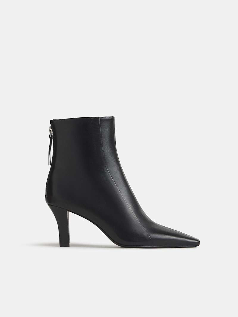 Reformation Jeanne Ankle Boot Black Leather Snake 10.5 | Reformation (Global)