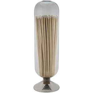 Skeem Design Glass Fireplace Match Cloche Bottle (Smoke, Large) | Amazon (US)