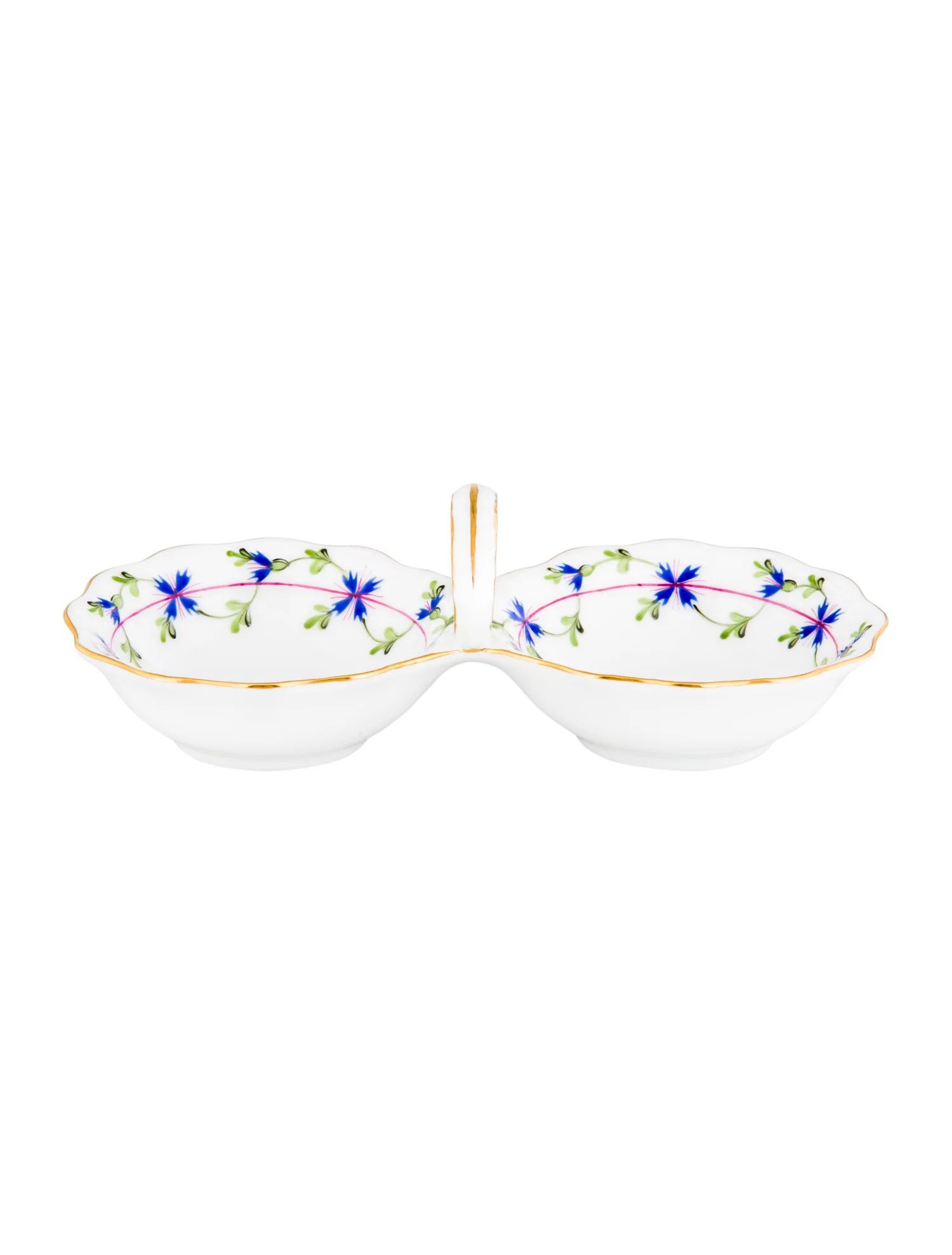 Herend Blue Garland Double Dish - Decor & Accessories -
          HND25294 | The RealReal | The RealReal