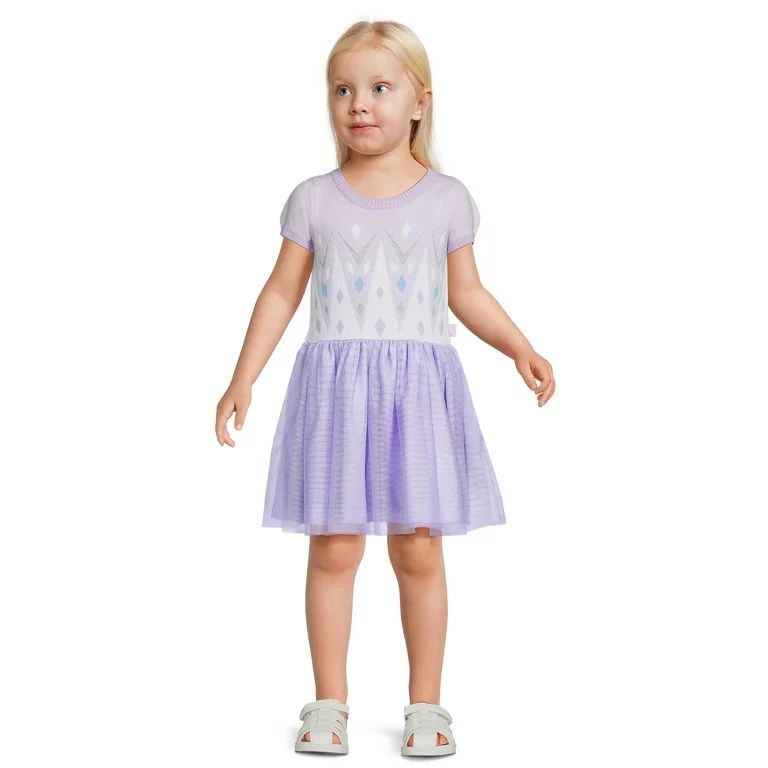 Disney Frozen Toddler Girls Elsa Cosplay Sweater Dress, Sizes 2T-5T | Walmart (US)