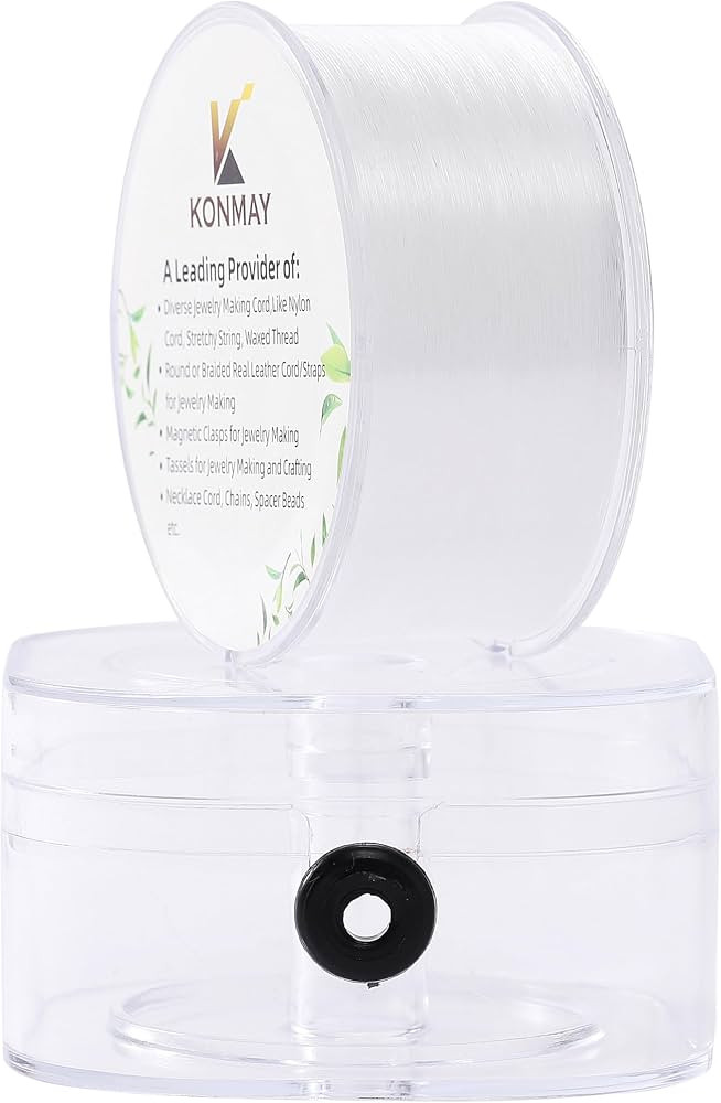 KONMAY Clear Monofilament Fishing Line, 0.2mm 408 Yards, Invisible String     With Dispensor, 7.5... | Amazon (US)