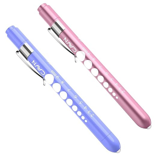 CAVN Pen Light with Pupil Gauge LED Penlight for Nurses Doctors, 2 Pcs Reusable Medical Penlight ... | Amazon (US)