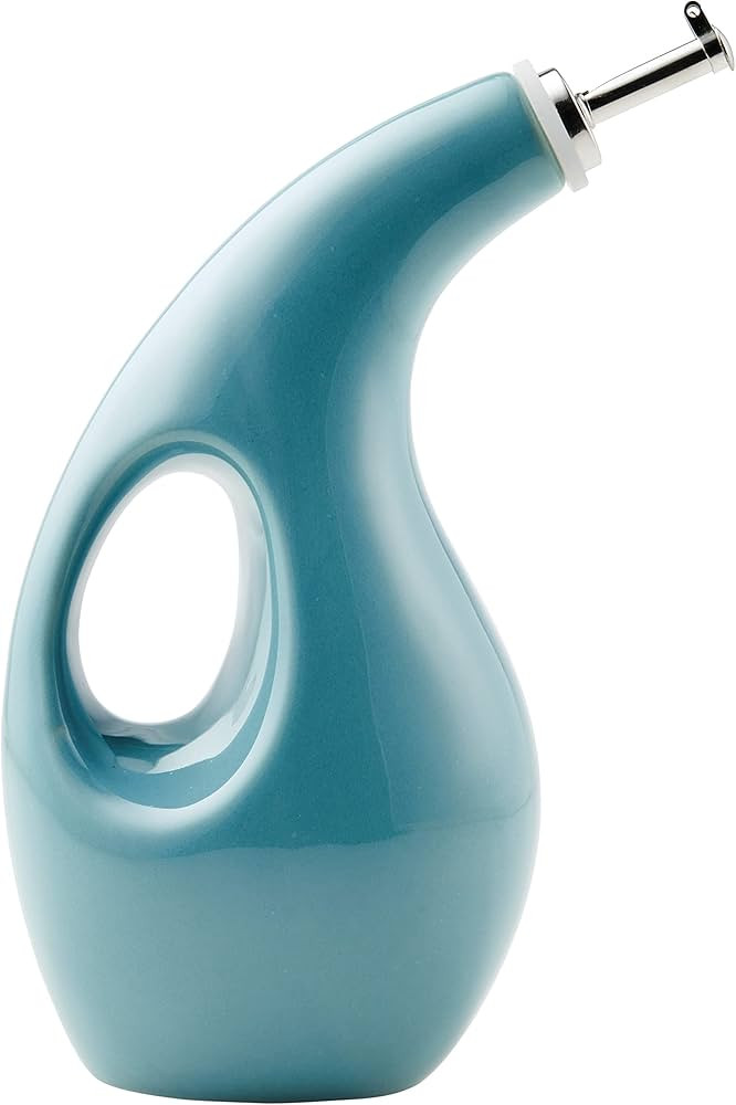 Rachael Ray 48467 Ceramic EVOO Oil and Vinegar Dispensing Bottle with Spout, 24 Ounce - Agave Blu... | Amazon (US)
