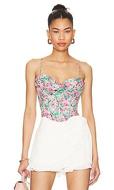 Melinda Drape Bustier Top
                    
                    MORE TO COME | Revolve Clothing (Global)