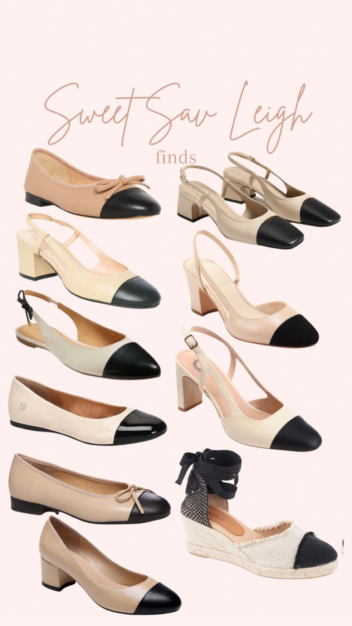Cap toe shoes are trending for spring! | ballet flats, ballerina flats, classic shoes, spring shoes, block heel 

#LTKFind #LTKSeasonal #LTKshoecrush