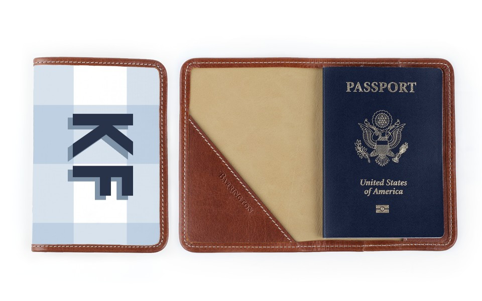 Glasgow Passport Case - Monogram Stripe | Barrington Gifts