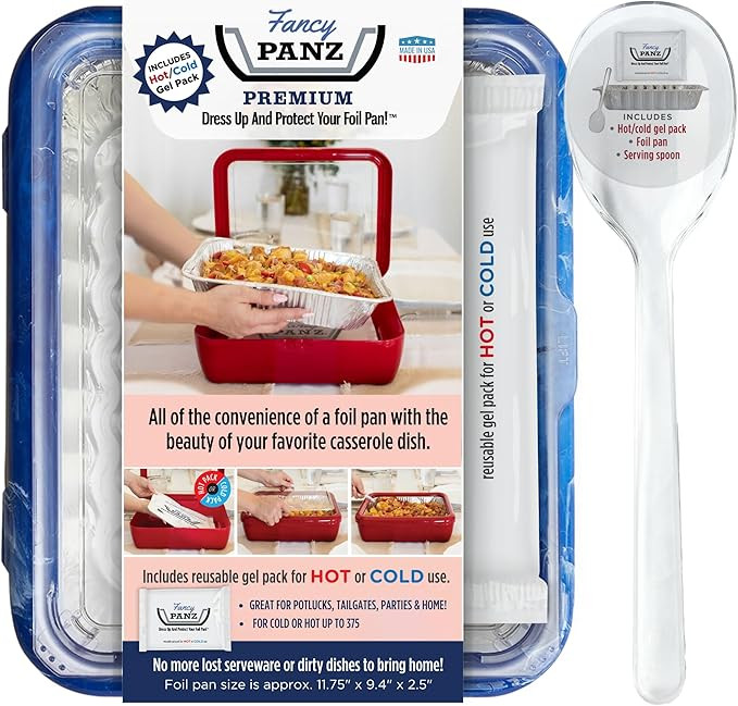 Fancy Panz Premium, Serving Tray for Food, Made in The USA Foil Pan Carrier, Stackable Aluminum P... | Amazon (US)