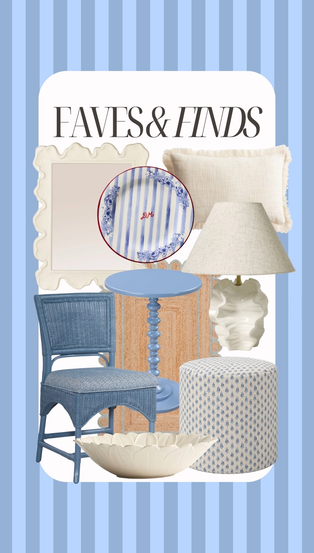 Blue and white coastal home decor  

#LTKHome