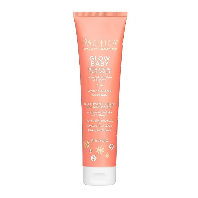 Pacifica Beauty Glow Daily Face Cleanser, Exfoliating, Vitamin C, AHA, Vanilla, For All Skin Type... | Amazon (US)