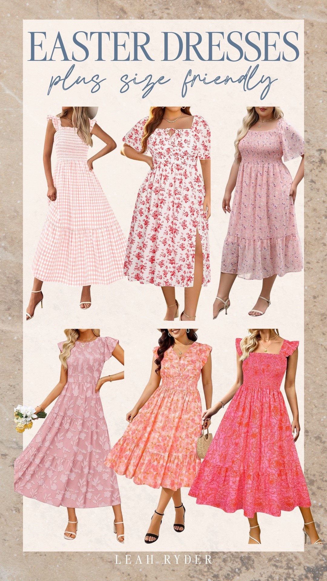 These plus size Easter dresses feature floral prints, gingham patterns, smocked bodices, tiered skirts, and midi silhouettes. Perfect for Easter Sunday outfits, spring family photos, church services, and brunch celebrations. Flowy fabrics and flattering cuts create comfortable, feminine spring styling. Affordable plus size Easter dresses designed for twirling, celebrating, and all-day wear.

#LTKSeasonal #LTKPlusSize