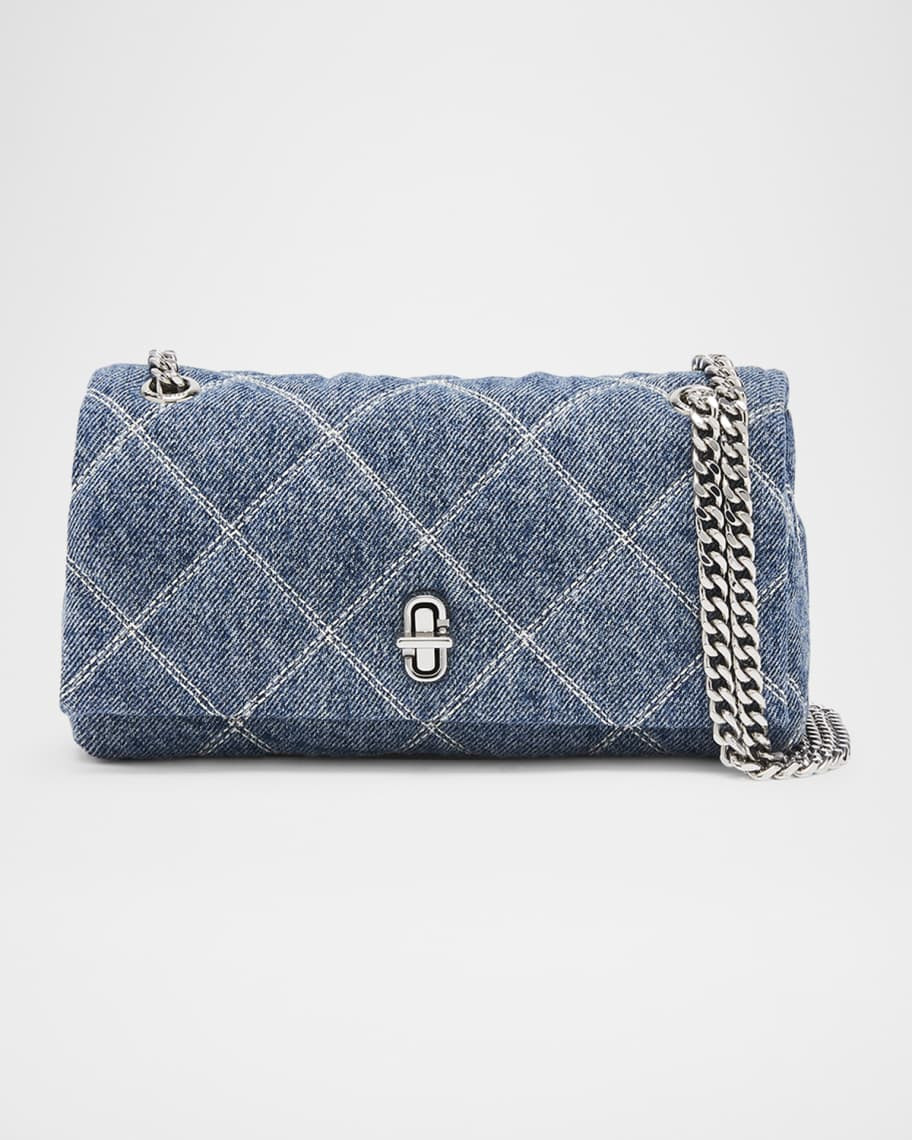 Dual Quilted Denim Crossbody Bag | Neiman Marcus