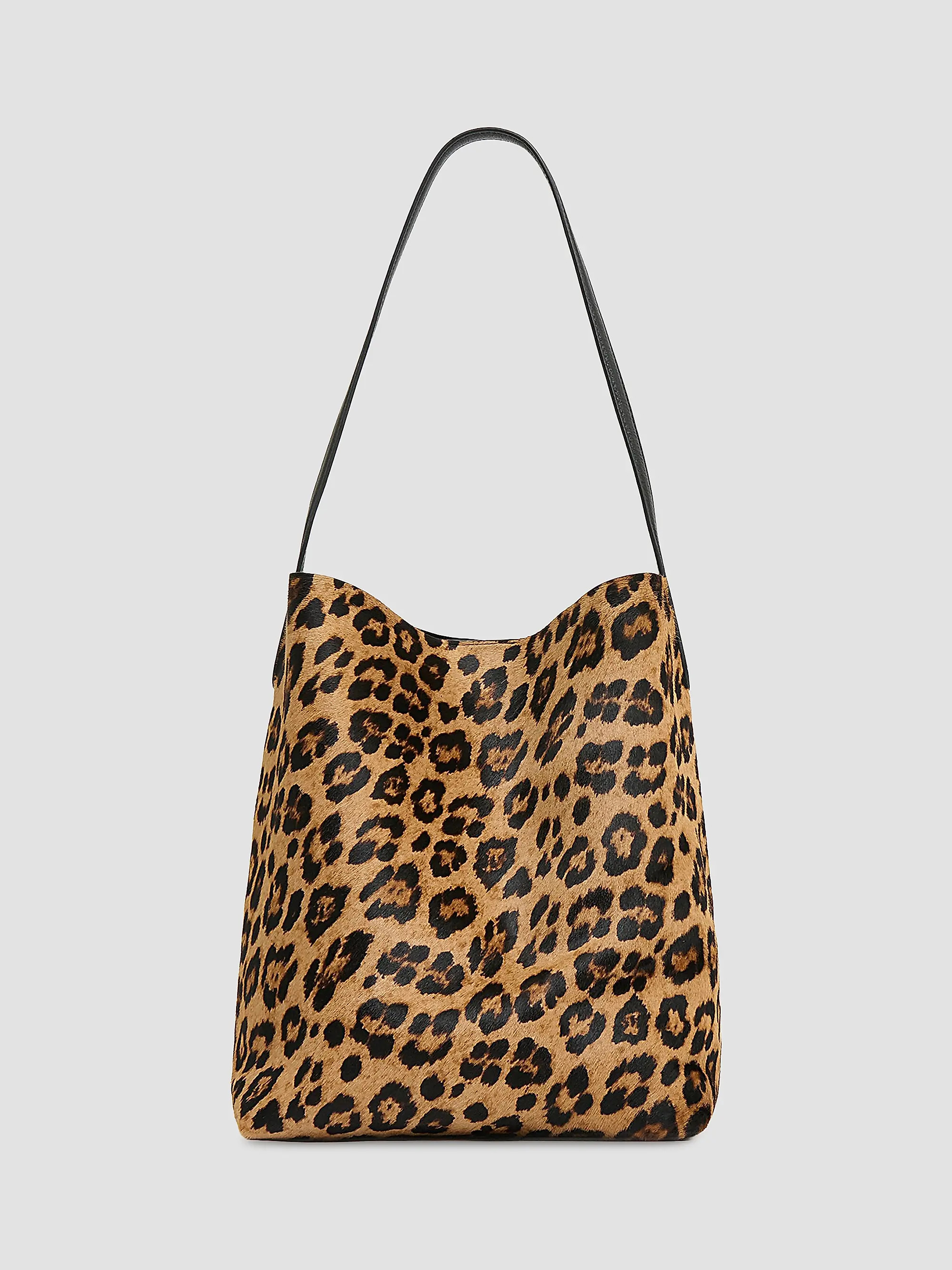 Mansur Gavriel Everyday Leopard-Print Calf Hair Basket Bag | Saks Fifth Avenue | Saks Fifth Avenue