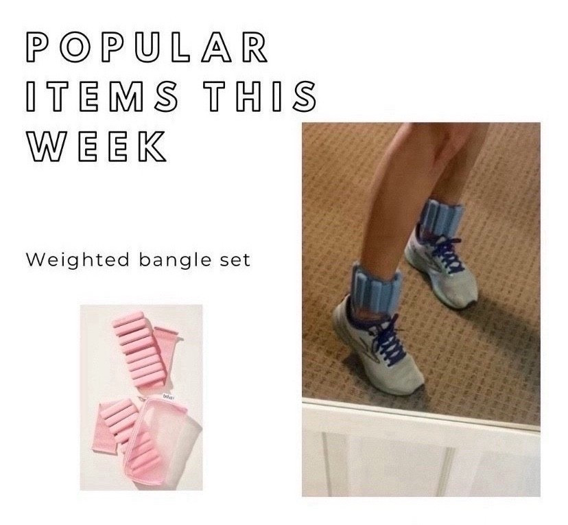 I like to add these bangles when I want to add a bit lots resistance or switch up my leg day a little bit.  I also enjoy to wear them when walking. 


#exercise #fitnessequipment #bala #weights  
#giftforher 


#LTKGiftGuide #LTKU #LTKOver40 #LTKfitnessgoals #LTKActive #LTKFindsUnder50