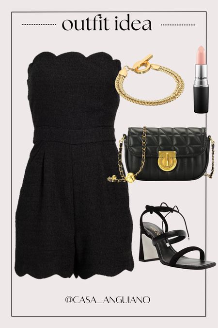 Sophisticated Summer Outfit 

Romper | Black Romper | Scalloped Romper | Express | Block Heels | Black Heels | Ann Klein | Gold Jewelry | Chain Shoulder Bag | Crossbody Bag | Quilted Purse | Black Purse | Nude Lipstick | Mac Lipstick 

#LTKcurves #LTKSeasonal #LTKstyletip