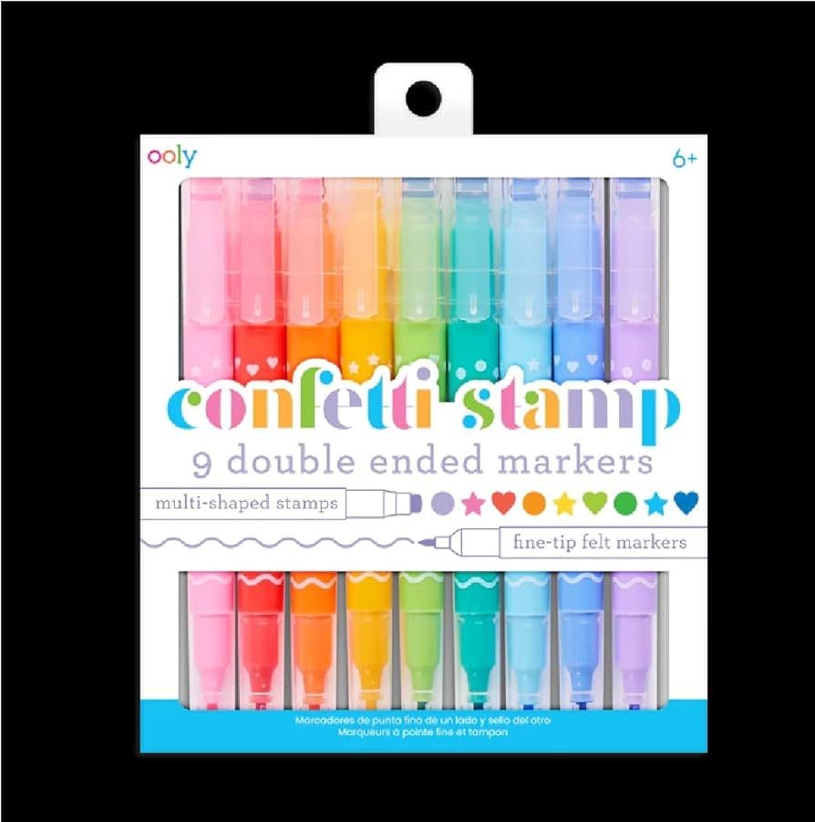 Craf confetti stamp double-ended markers - set of 9 | Amazon (US)